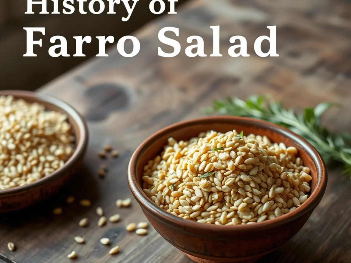History of Farro Salad - antipasto farro salad