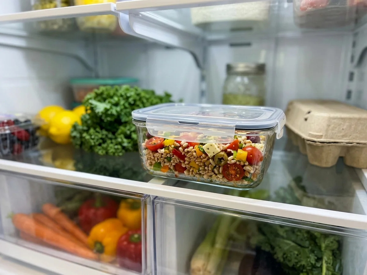 Safe Storage and Meal Prep Guidelines - antipasto farro salad
