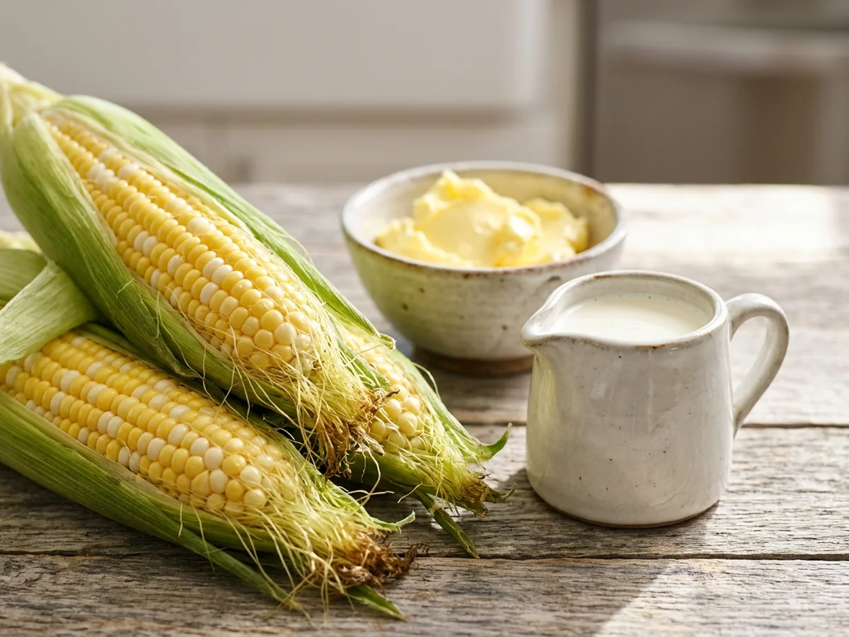 Ingredients for Creamed Corn - creamed corn recipe