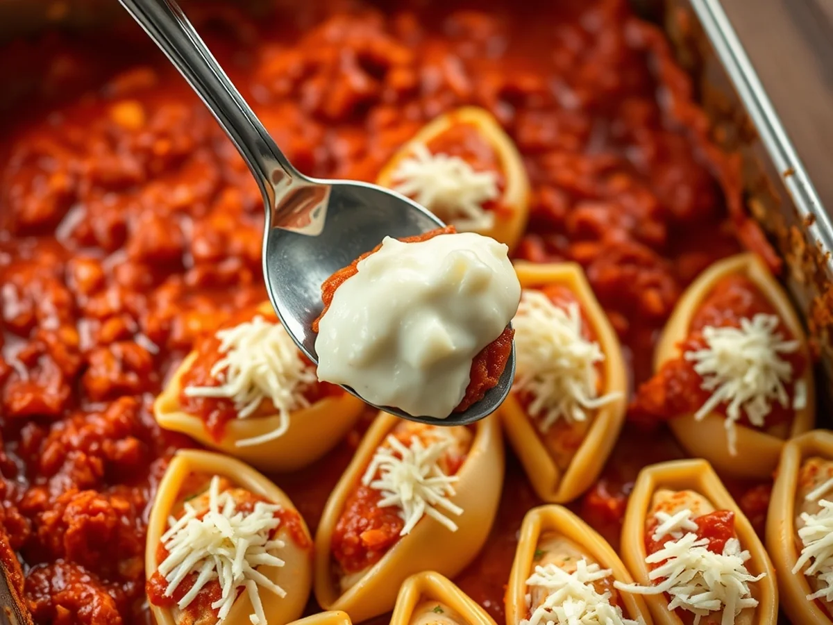 Lasagna Stuffed Pasta Shells Recipe - lasagna stuffed pasta shells