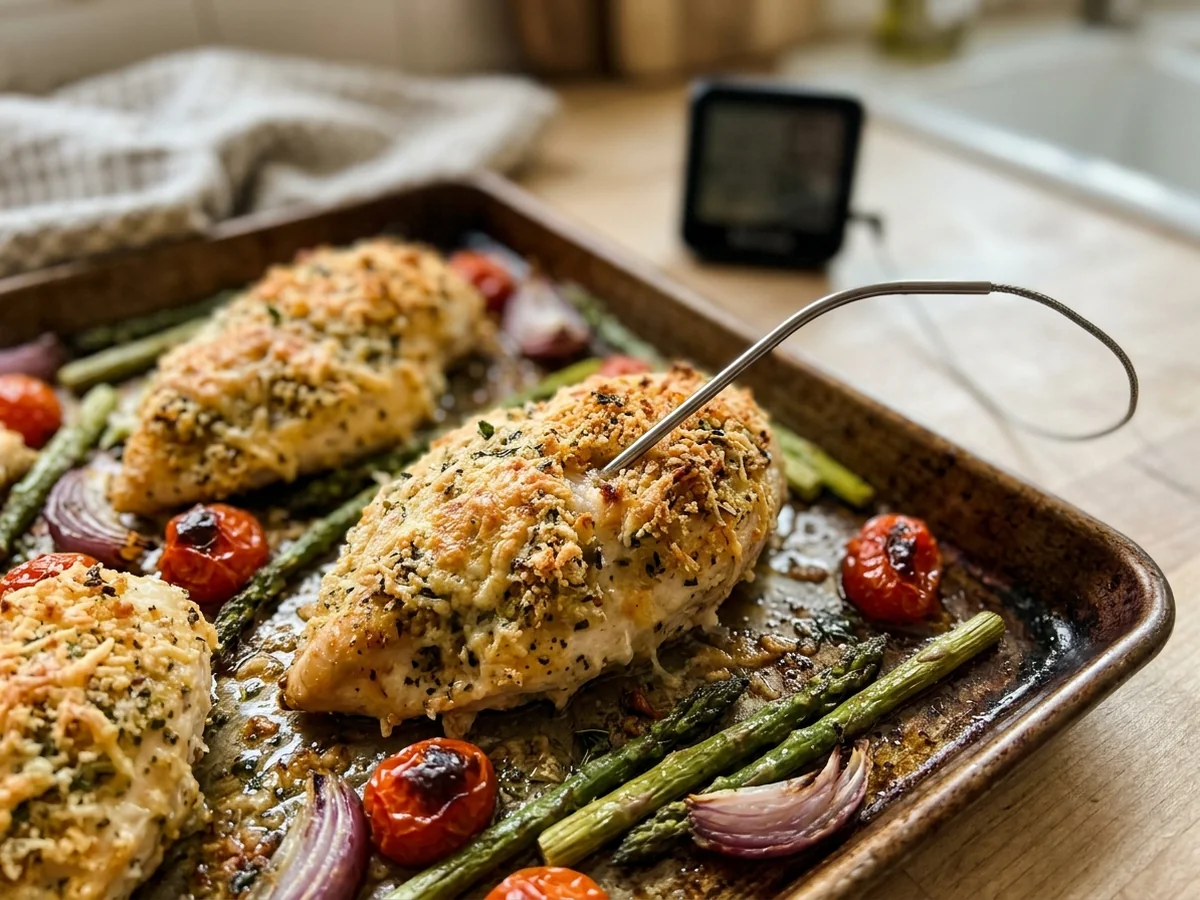 Ensuring Perfect Chicken Doneness - parmesan crusted chicken sheet pan dinner